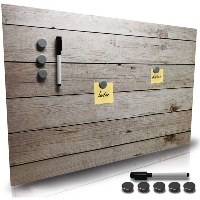 foto del prodotto lavagna magnetica stampa staccionata 60x40cm 1 pennarello cancellabile 5 magneti