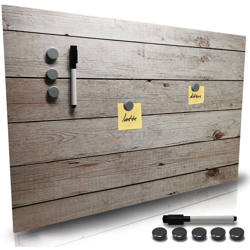 foto del prodotto lavagna magnetica stampa staccionata 60x40cm 1 pennarello cancellabile 5 magneti
