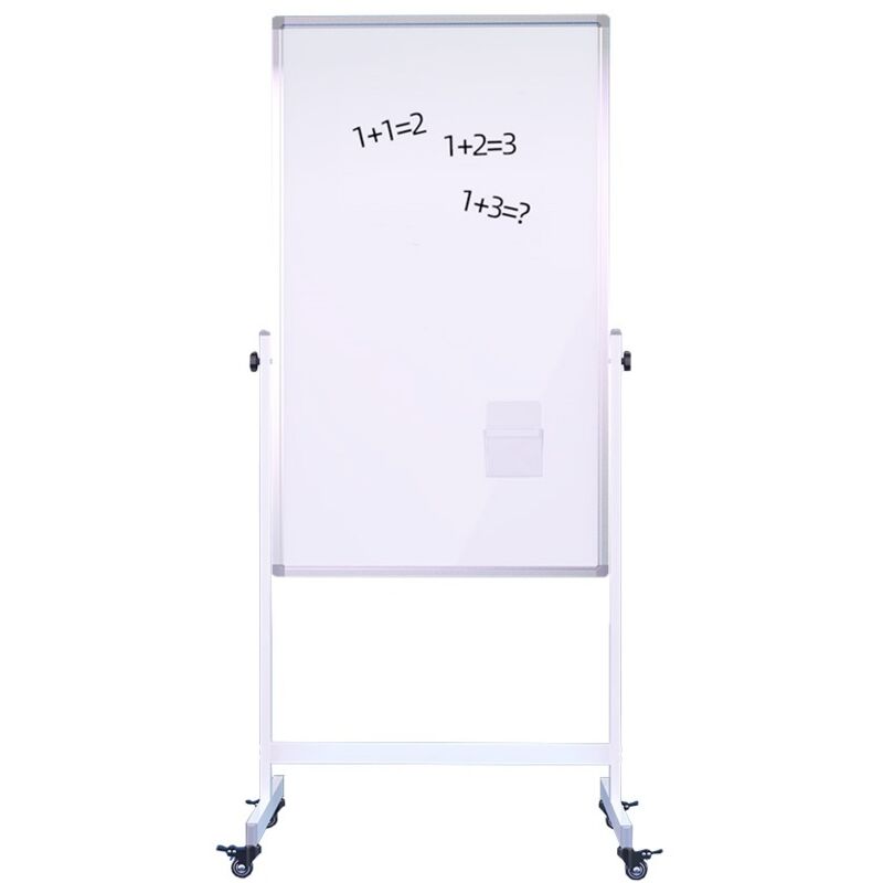 foto del prodotto lavagna mobile bifacciale 66x110 cm cornice bianca