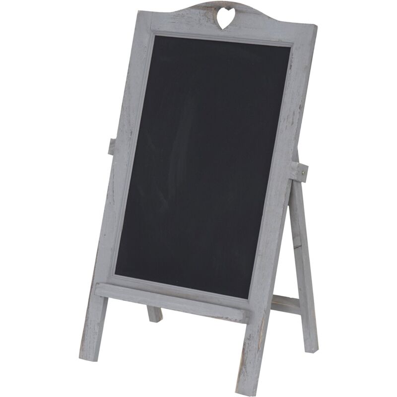 foto del prodotto lavagna pubblicitaria lavagna su supporto 66x37x27cm look vintage grigio 040004311