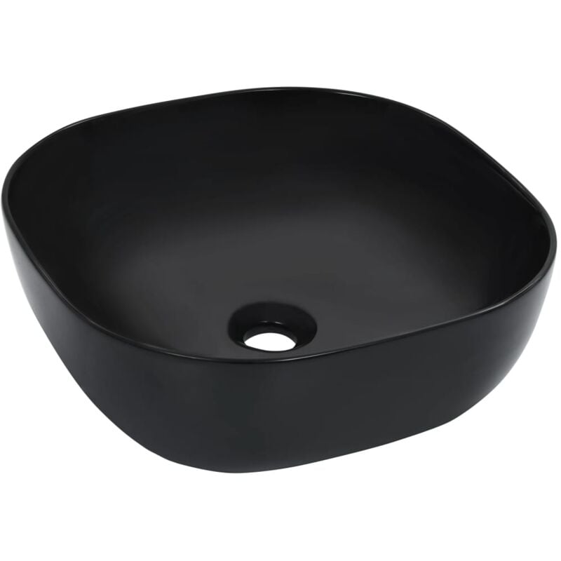 foto del prodotto lavandino 42,5x42,5x14,5 cm in ceramica nero - vidaxl