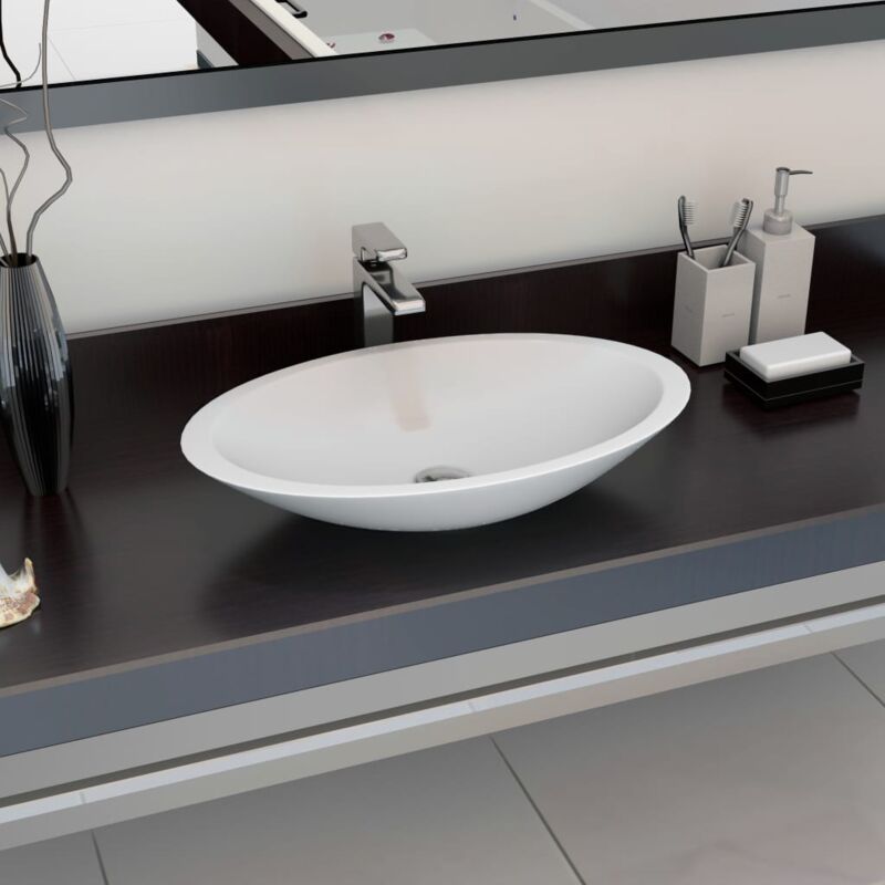 foto del prodotto lavandino 59,3x35,1x10,7 cm blocco in marmo minerale bianco vidaxl