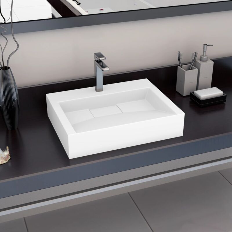 foto del prodotto lavandino 60x38x11 cm blocco in marmo minerale bianco vidaxl
