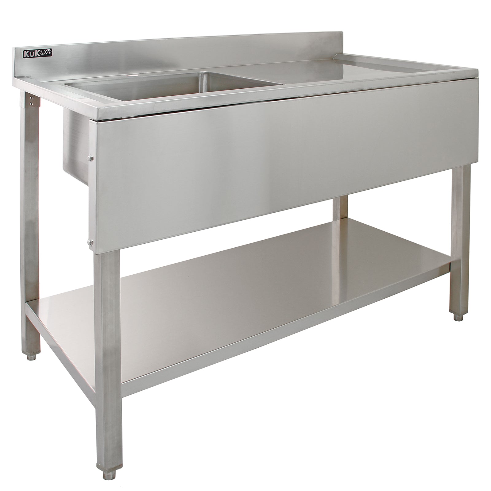 foto del prodotto lavandino commerciale da cucina 1 vasca inox con sgocciolatoio a destra