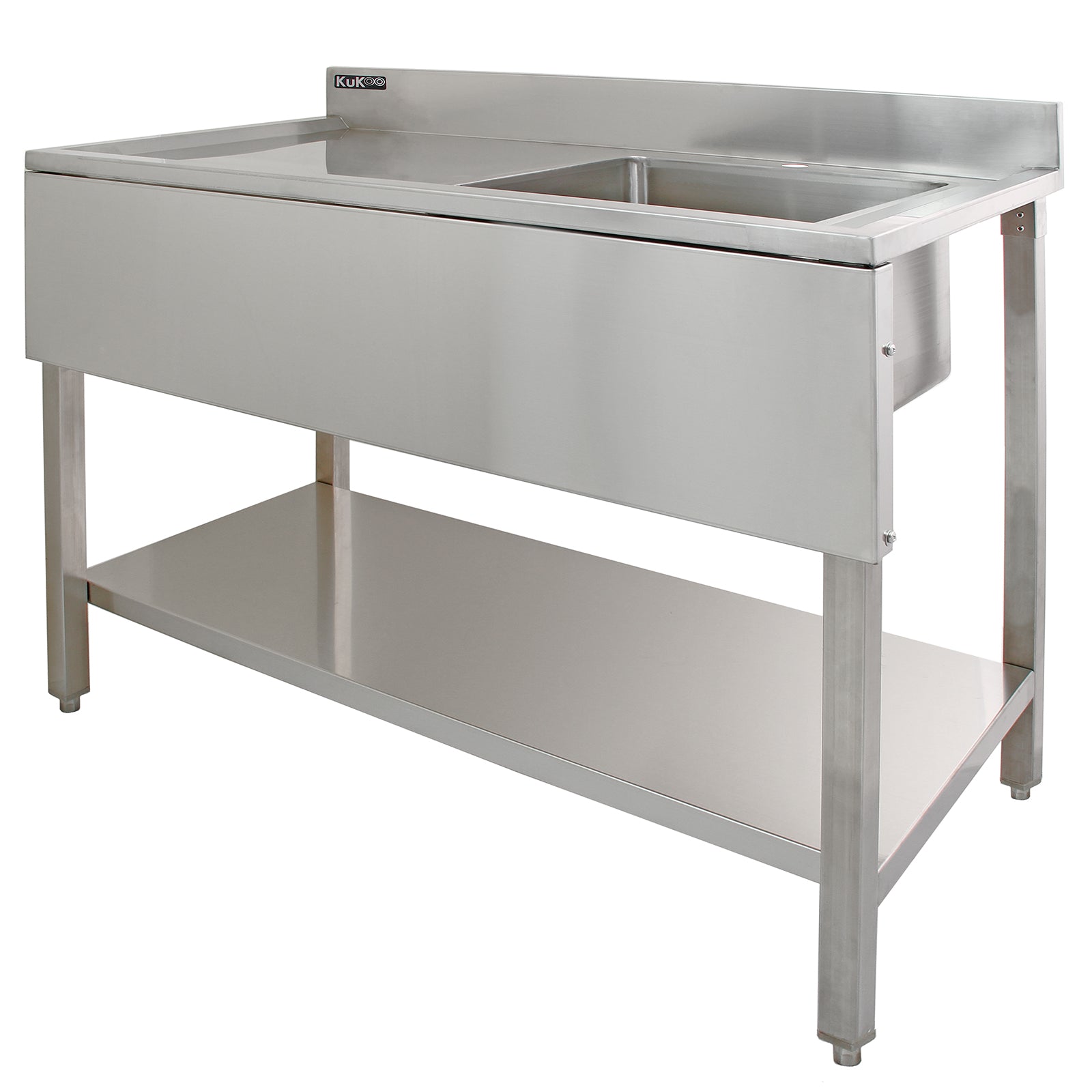 foto del prodotto lavandino commerciale da cucina 1 vasca inox con sgocciolatoio a sinistra