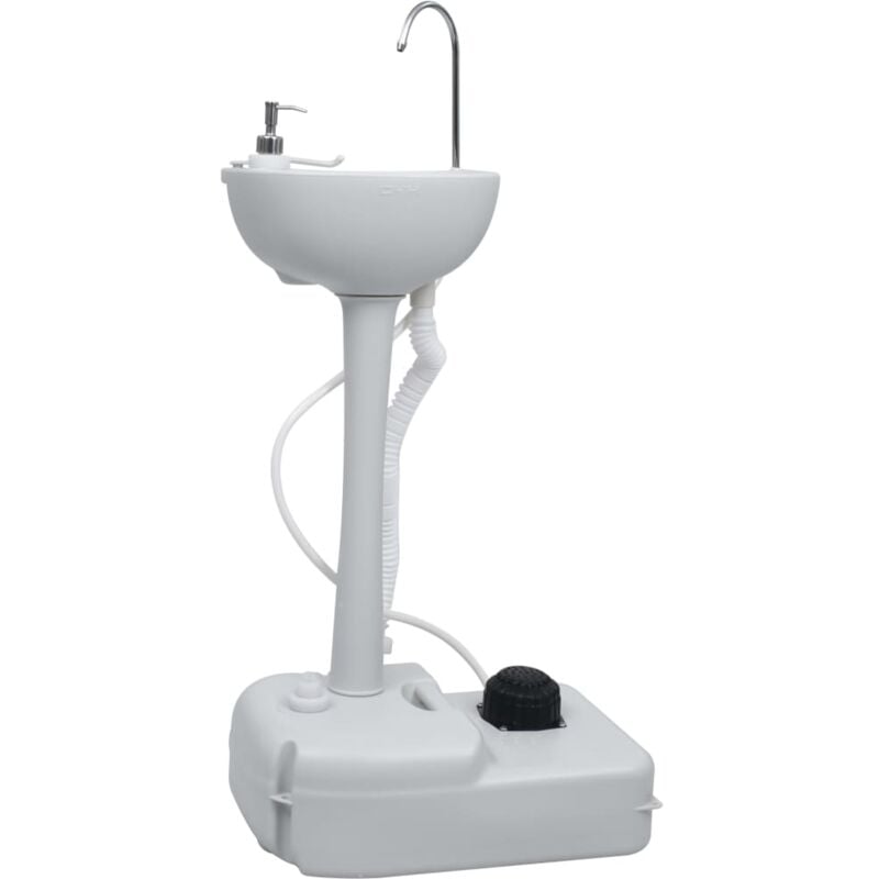 foto del prodotto lavandino con supporto portatile da campeggio grigio 20 l vidaxl