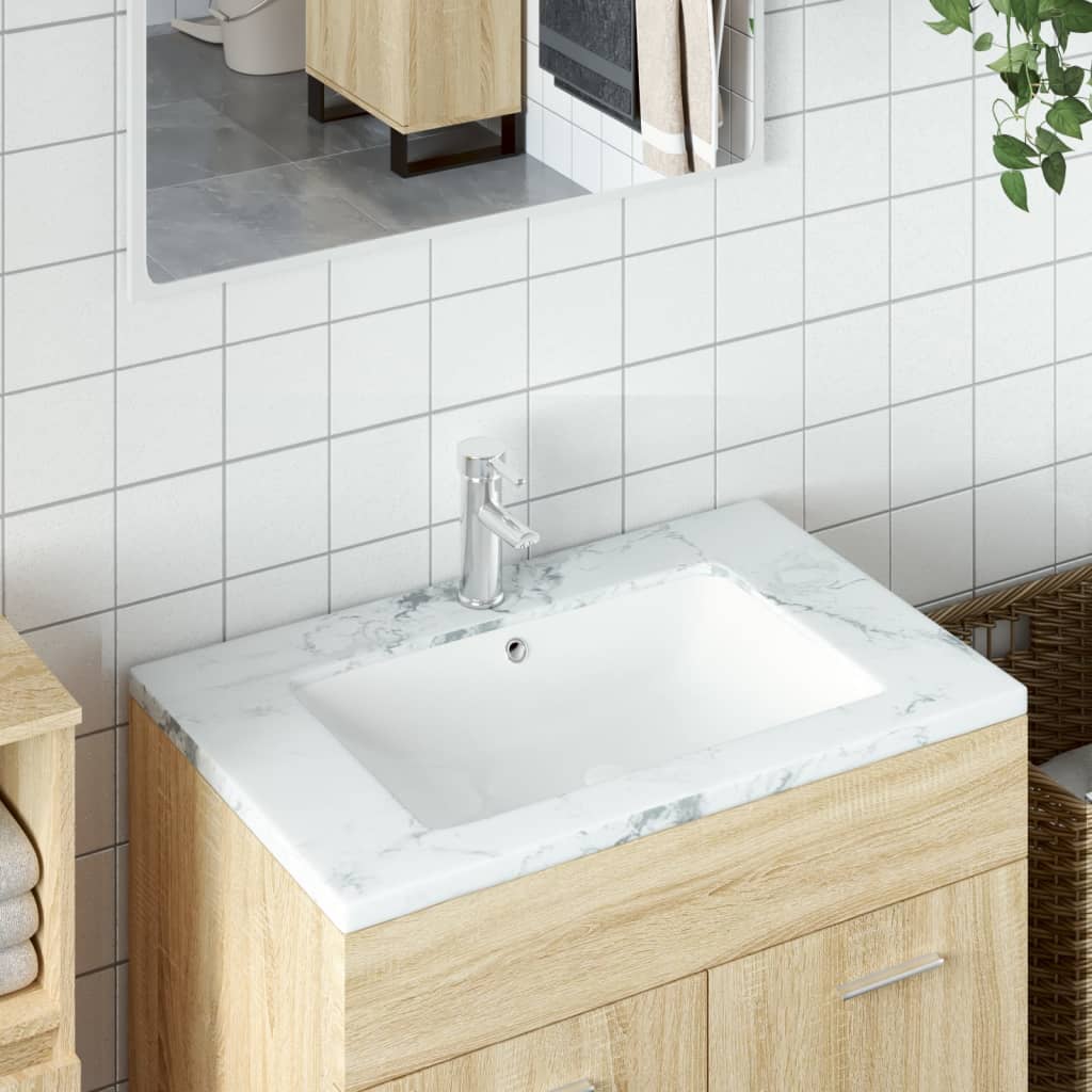 foto del prodotto lavandino da bagno bianco 60x40x21 cm rettangolare in ceramicacod mxl 70372