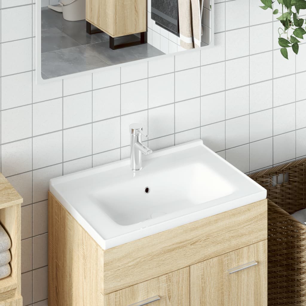 foto del prodotto lavandino da bagno bianco 71x48x19,5cm rettangolare in ceramicacod mxl 119048