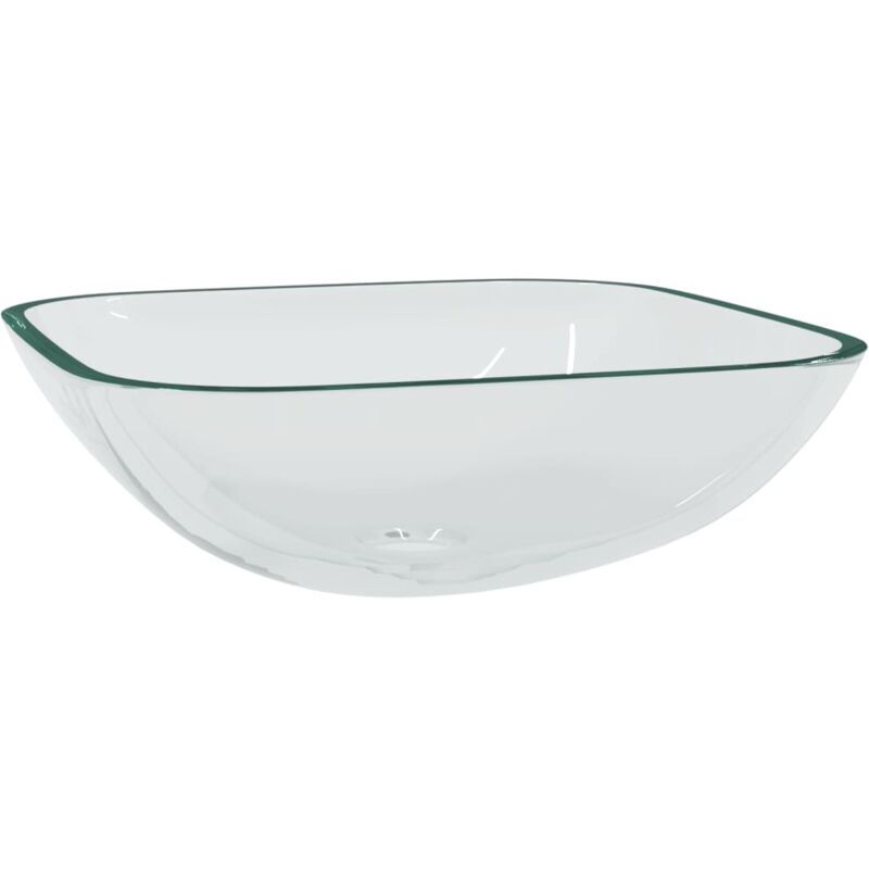 foto del prodotto lavandino in vetro 42x42x14 cm trasparente vidaxl