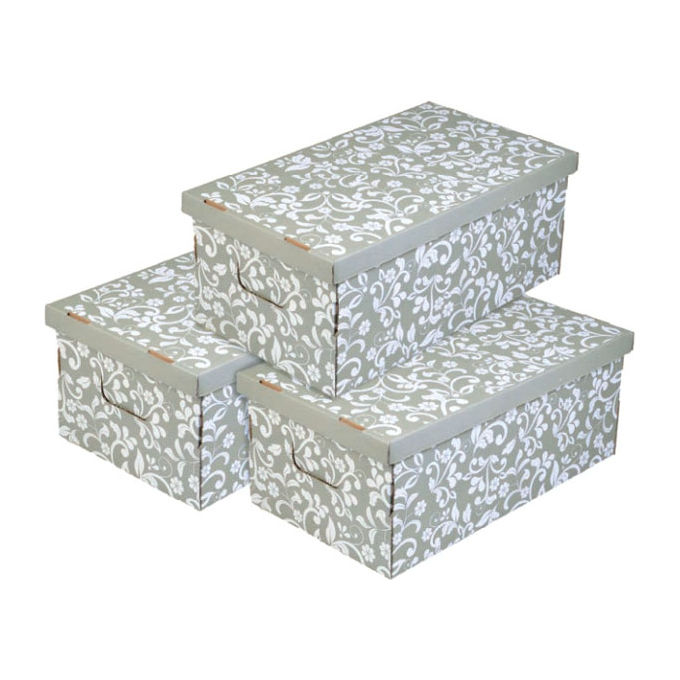 foto del prodotto lavatelli scatola componibile fiori 3 pezzi 29x51x21cm