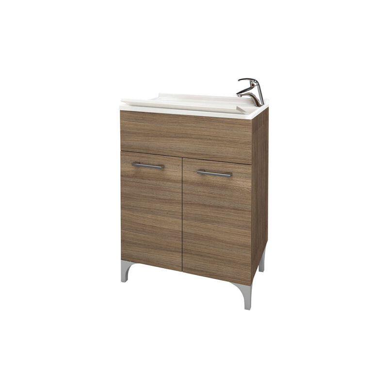 foto del prodotto lavatoio 2ante cm.60x50 rovere fumo
