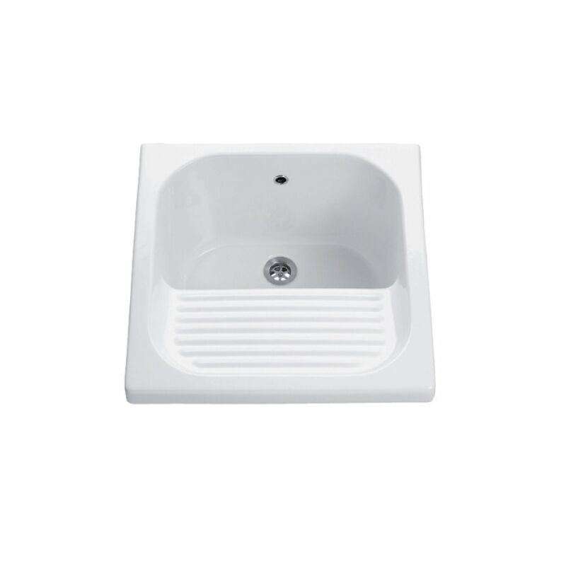 foto del prodotto lavatoio bracciano cm. 60x50 con strizzatoio bianco lucido di