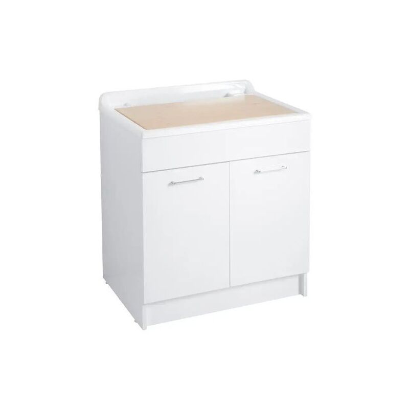 foto del prodotto lavatoio colavene twist max 2 ante e asse lavapanni 80x60x88 bianco 24180b
