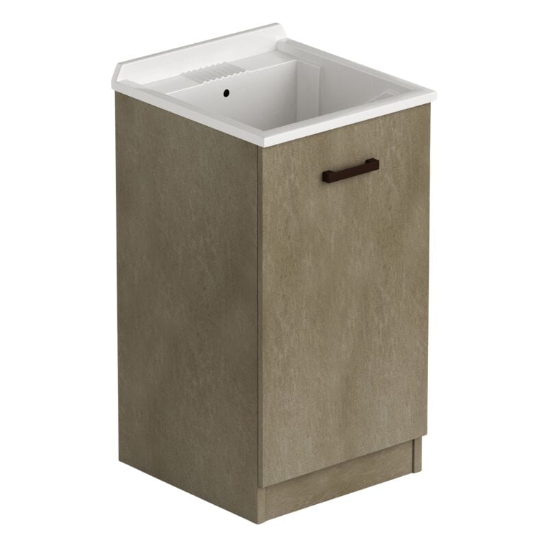 foto del prodotto lavatoio in legno 47x50 con anta colore argilla