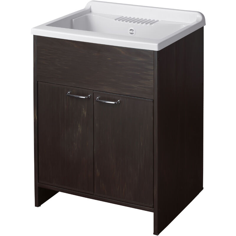 foto del prodotto lavatoio in pvc in kit 60x50 per interni esterni wenge 