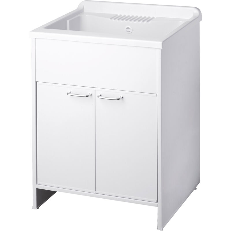 foto del prodotto lavatoio in pvc in kit 60x60 per interni esterni bianco