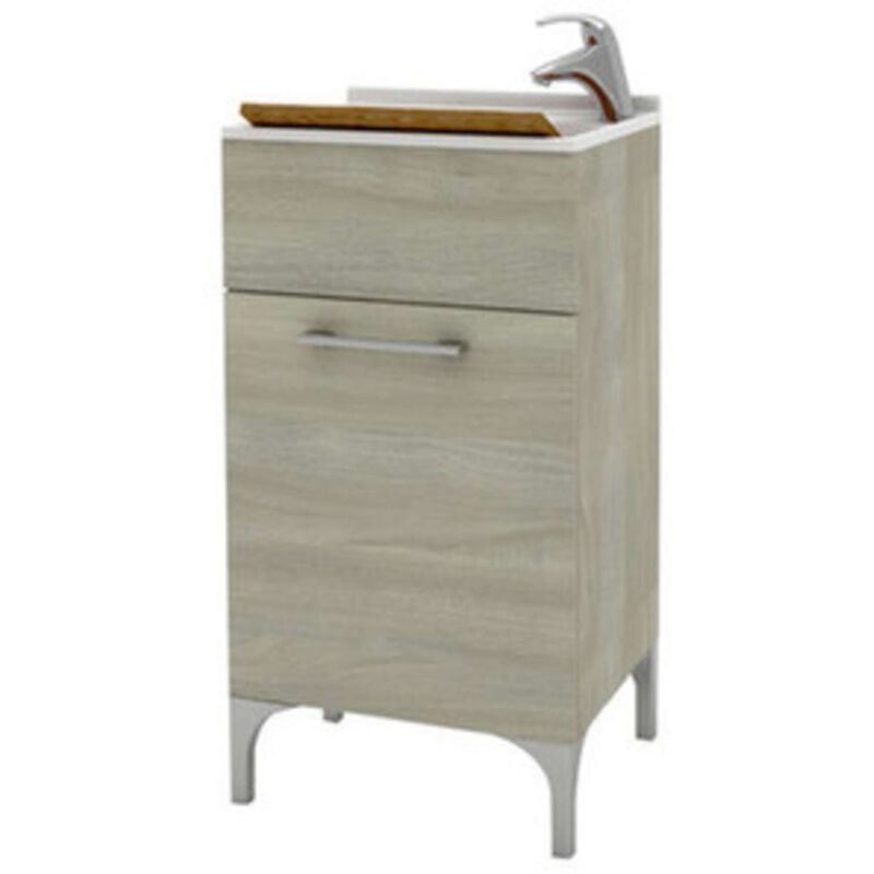 foto del prodotto lavatoio legno 45x50 rovere grigio
