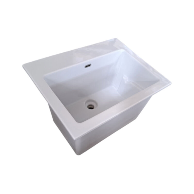 foto del prodotto lavatoio lugano cm. 61x48 bianco lucido di ceramica alice