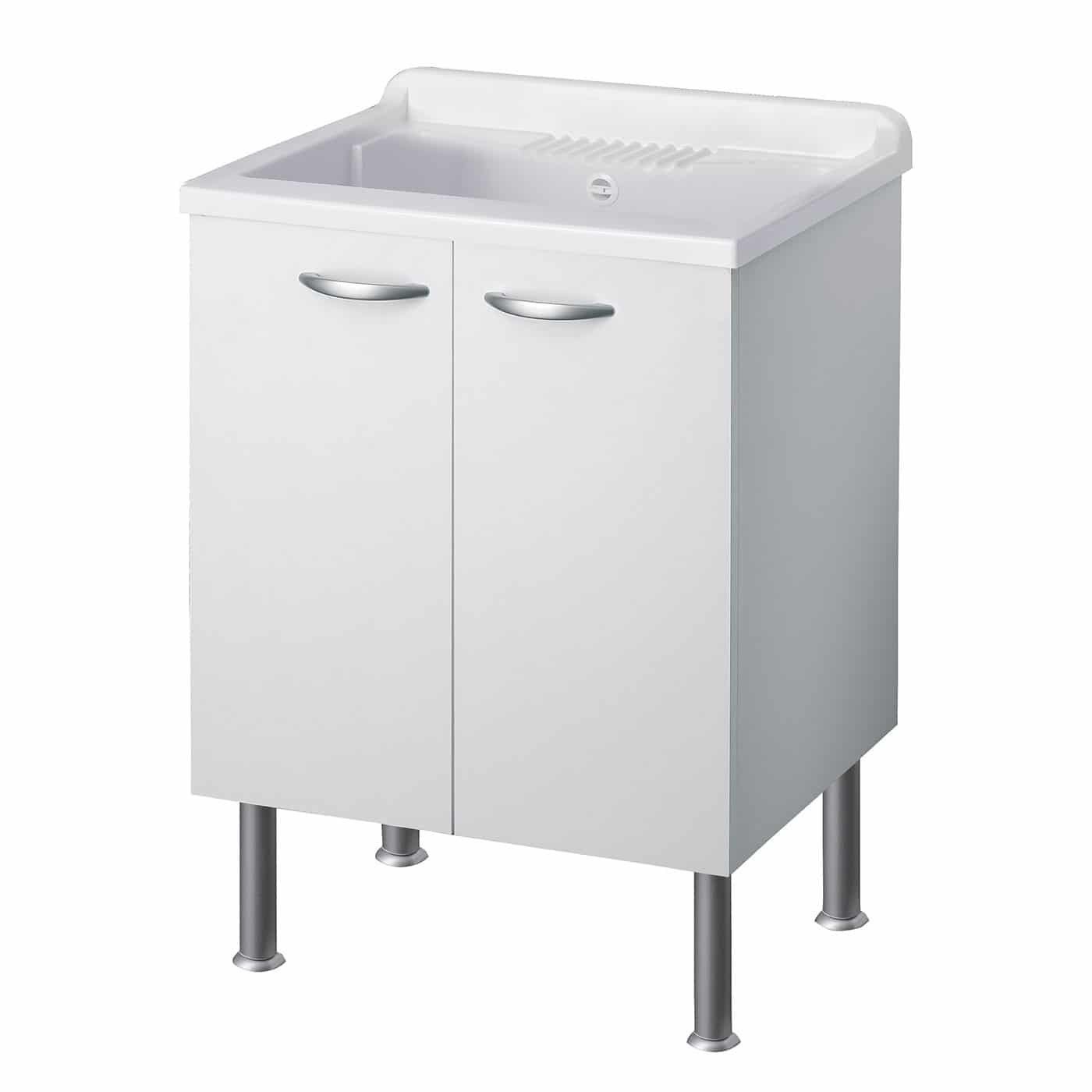 foto del prodotto lavatoio rocky 60x60 a due ante, bianco cr6007sk