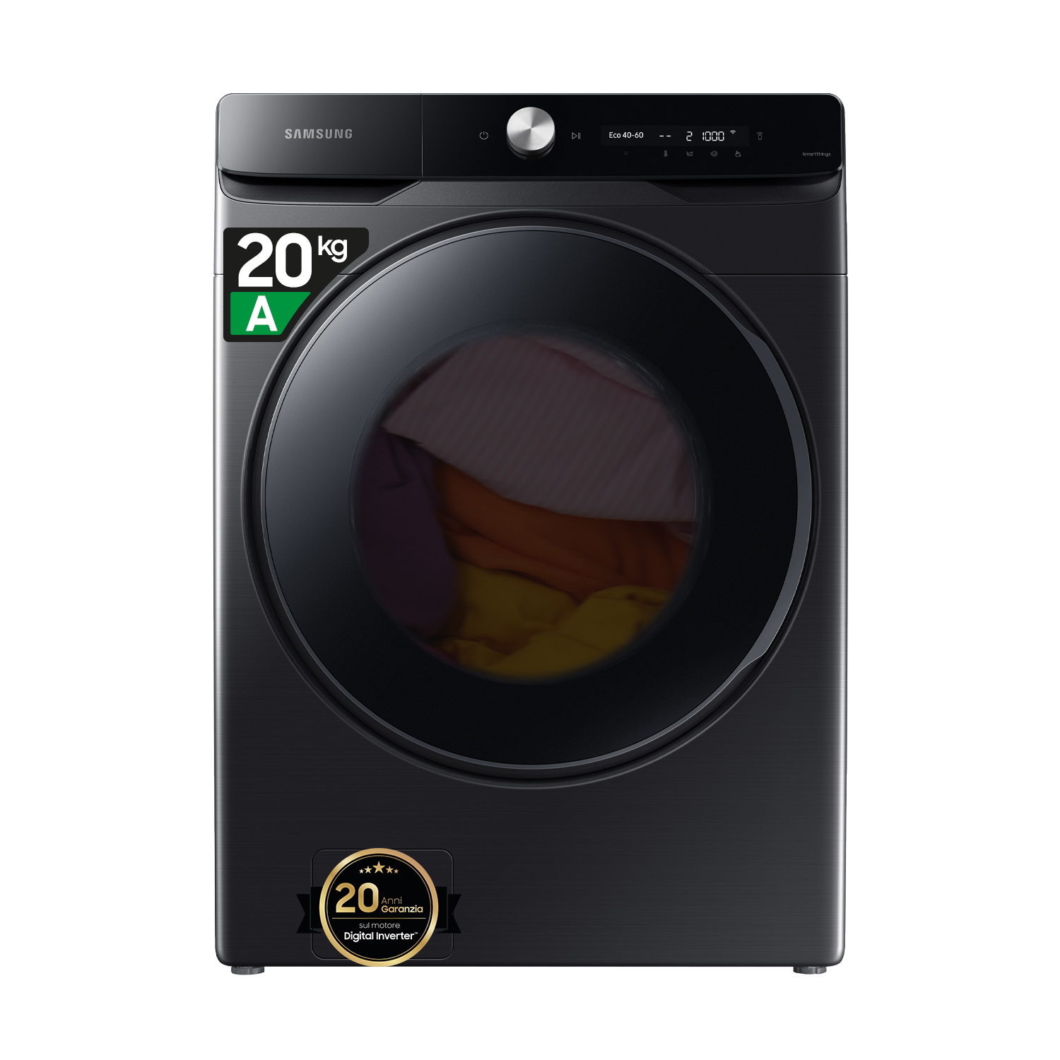 foto del prodotto lavatrice 20kg cl.b vapore nero