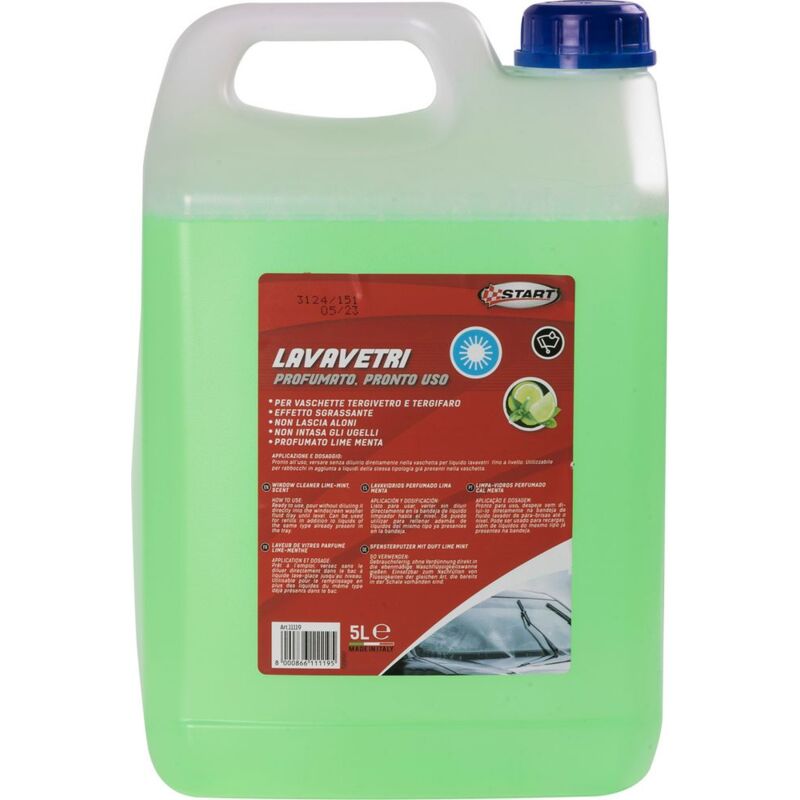 foto del prodotto lavavetri profumato lime menta capienza 5 litri per vaschette tergivetro e tergifaro effetto sgrassante