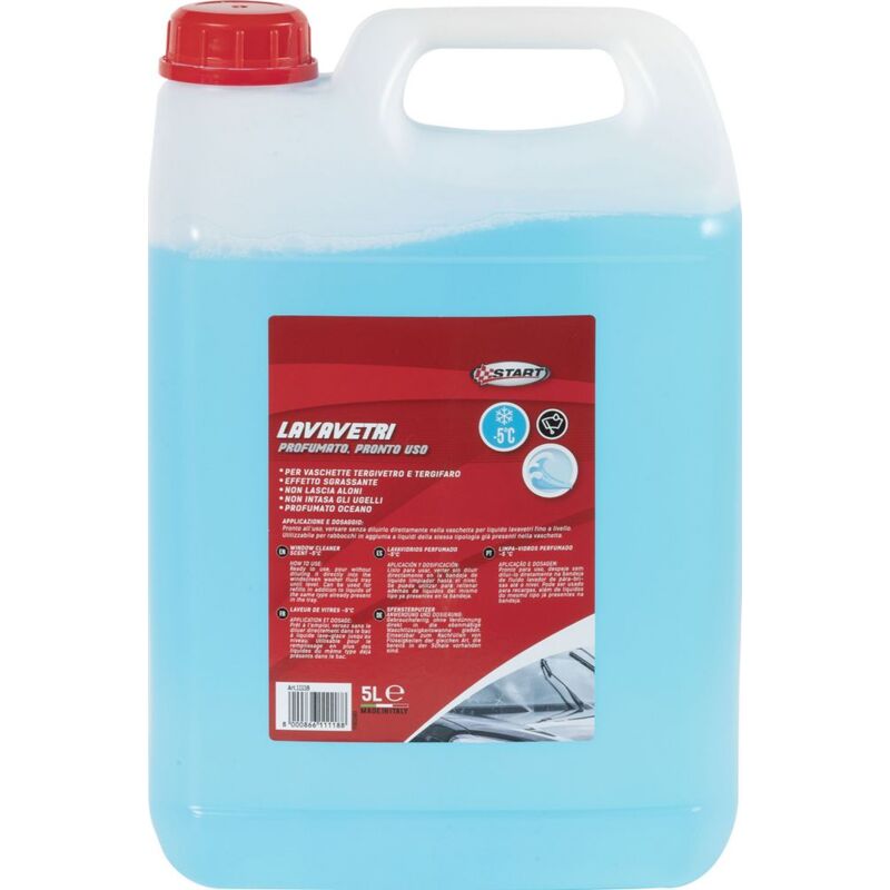 foto del prodotto lavavetri profumato ocean capienza 5 litri per vaschette tergivetro e tergifaro effetto sgrassante