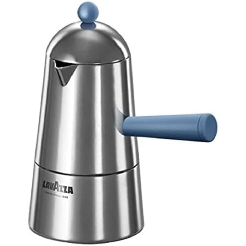 foto del prodotto lavazza ilsa pop carmencita caffettiera in alluminio, manico blu, tazze 2