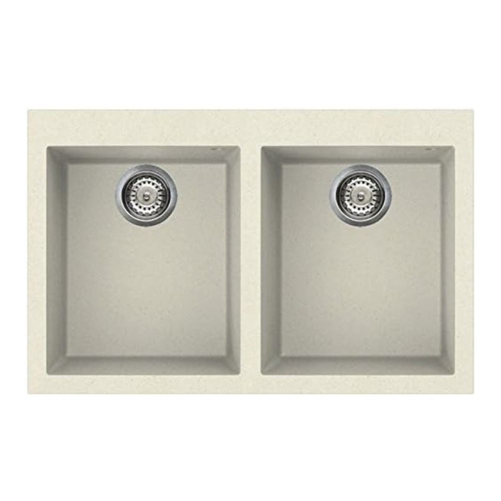 foto del prodotto lavello 79x50 cm 2 vasche panna