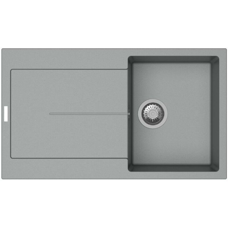 foto del prodotto lavello 86x50 cm in quarzo reversibile a una vasca e gocciolatoio colore croma enigma d100