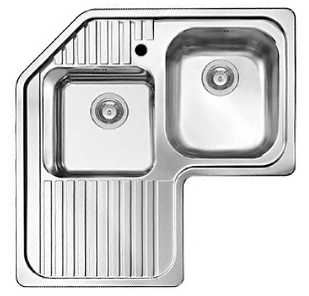 foto del prodotto lavello angolare elleci incasso vasche a destra sky corner satinata inox likcorsacdx