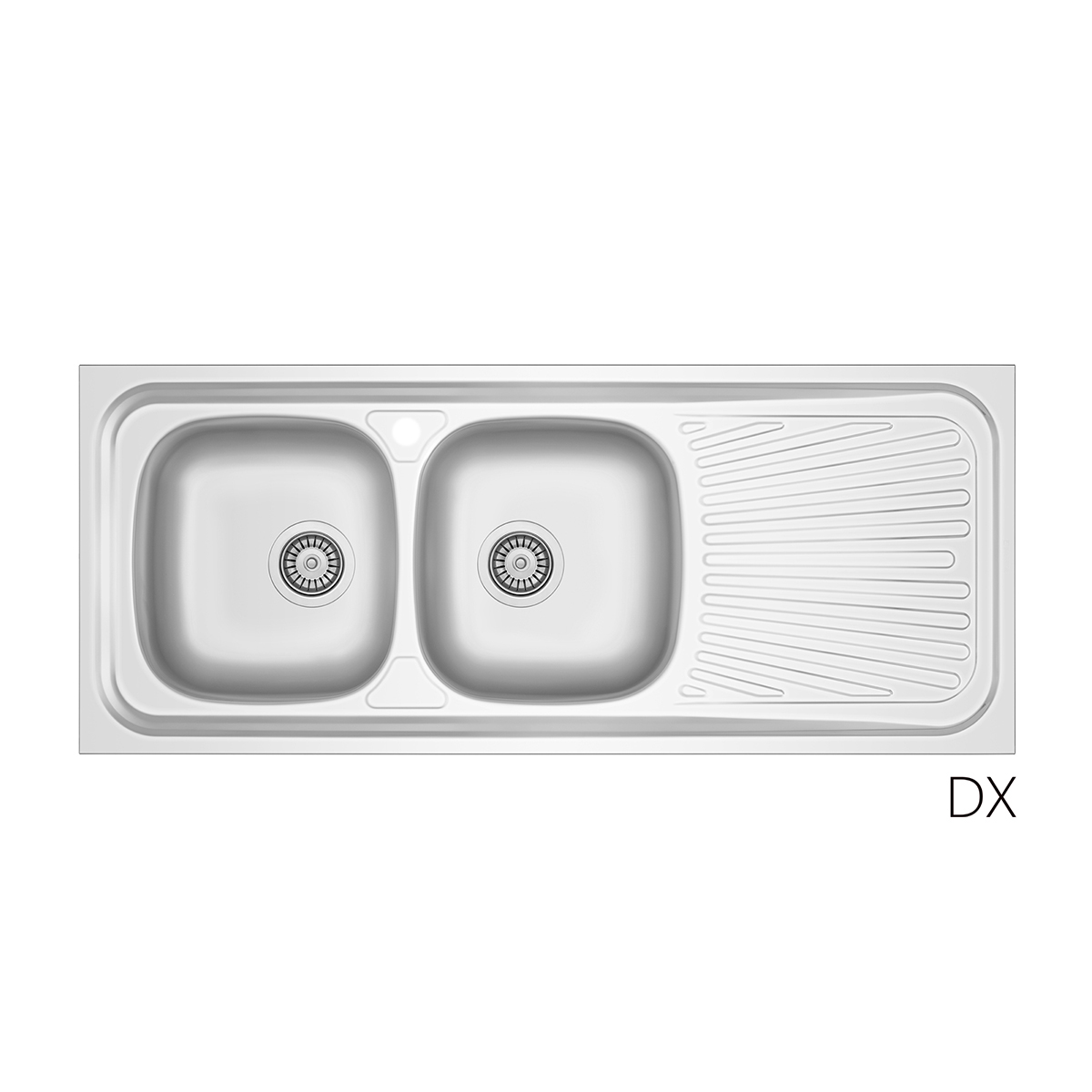 foto del prodotto lavello appoggio in acciaio mod. la01 cm 120x50