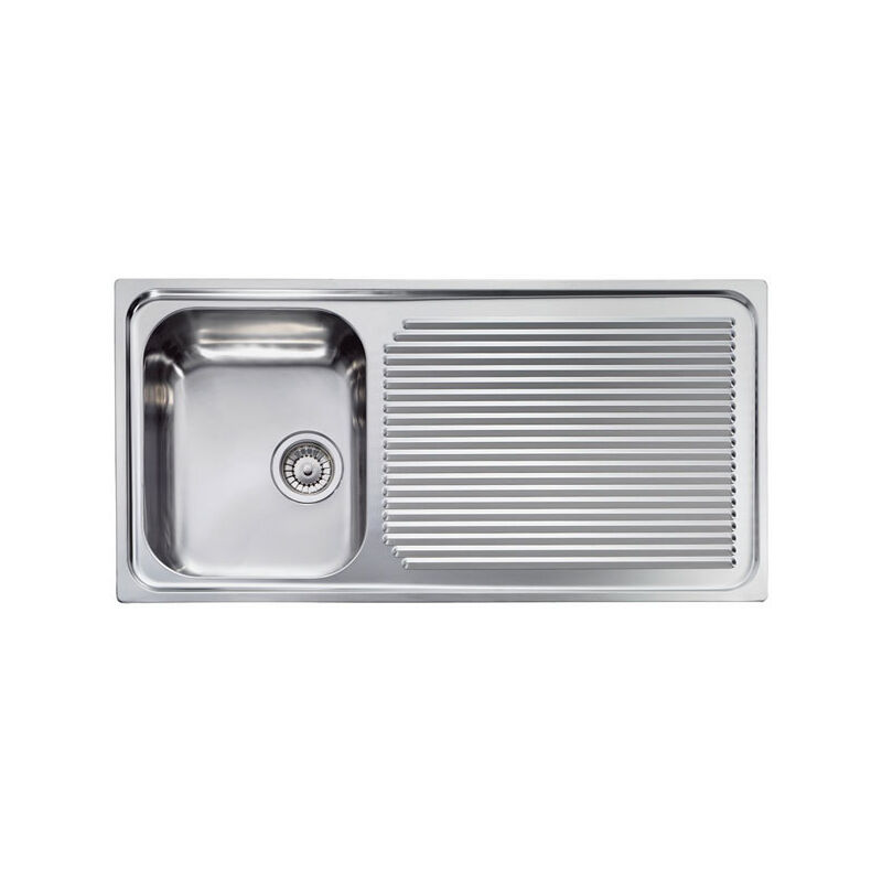 foto del prodotto lavello aurora 101x50 1 vasca destra gocciolatoio acciaio inox