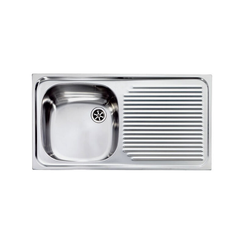 foto del prodotto lavello aurora 79x42 1 vasca destra gocciolatoio acciaio inox