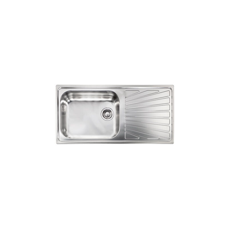 foto del prodotto lavello cometa 100x50 1 vasca destra gocciolatoio acciaio inox