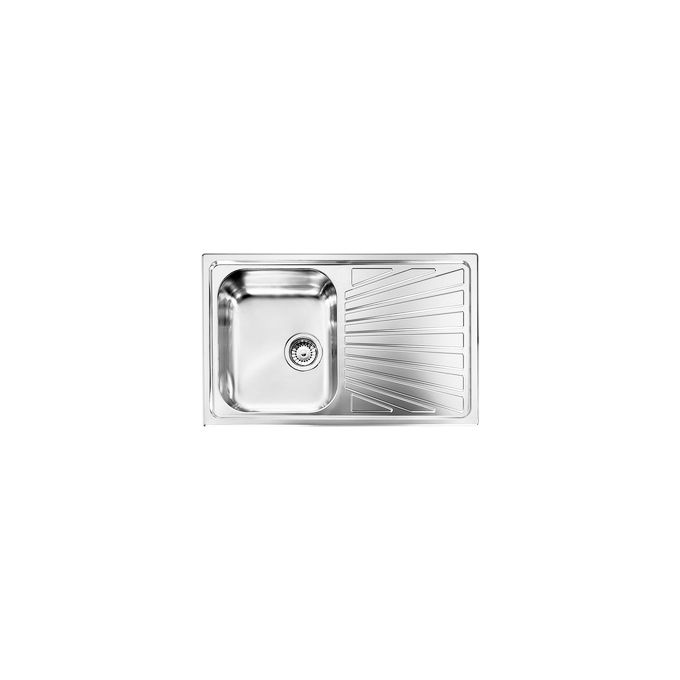 foto del prodotto lavello cometa 79x50 1 vasca destra gocciolatoio acciaio inox