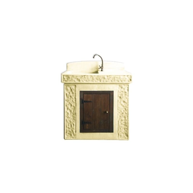 foto del prodotto lavello con sottolavello sportello in legno decogarden parigi cm. 45x85xh102