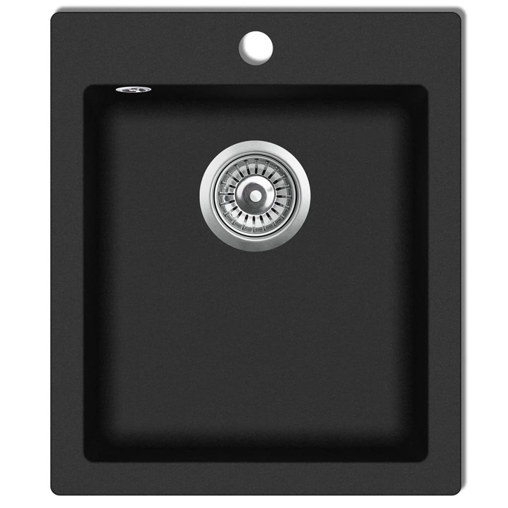 foto del prodotto lavello cucina lavabo in granito 50 x 33 alluminio nero 02 0002307