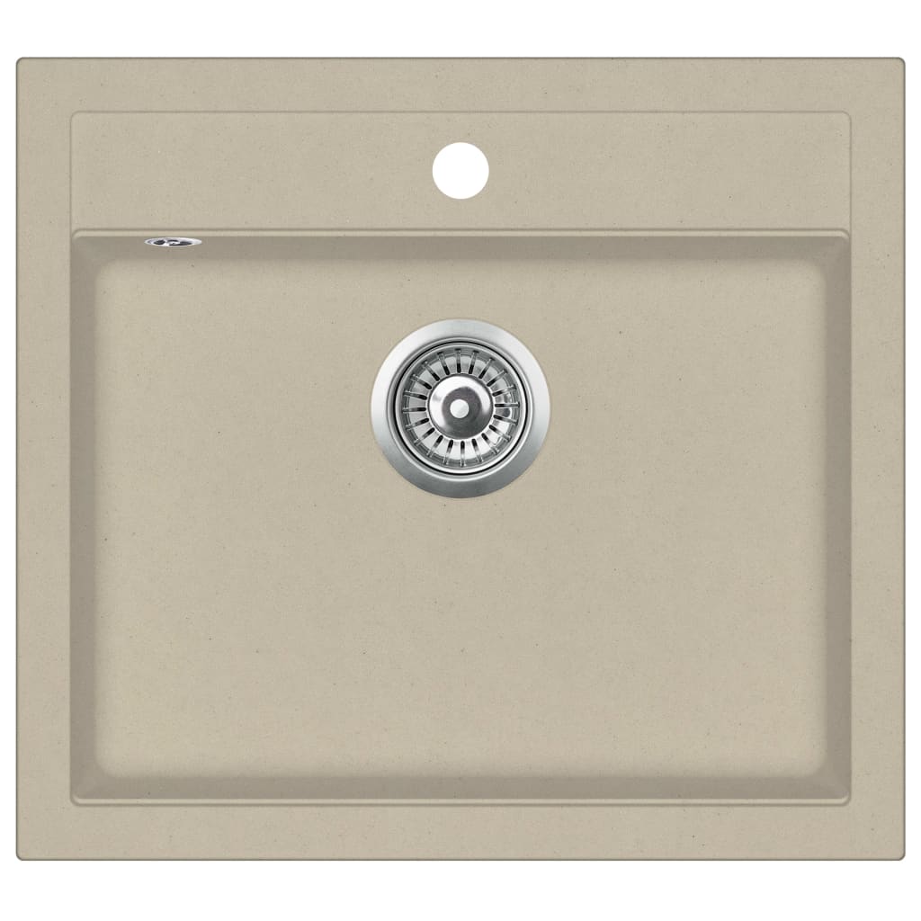 foto del prodotto lavello cucina lavabo singolo 56,5 x 51 cm granito beige 02 0002347