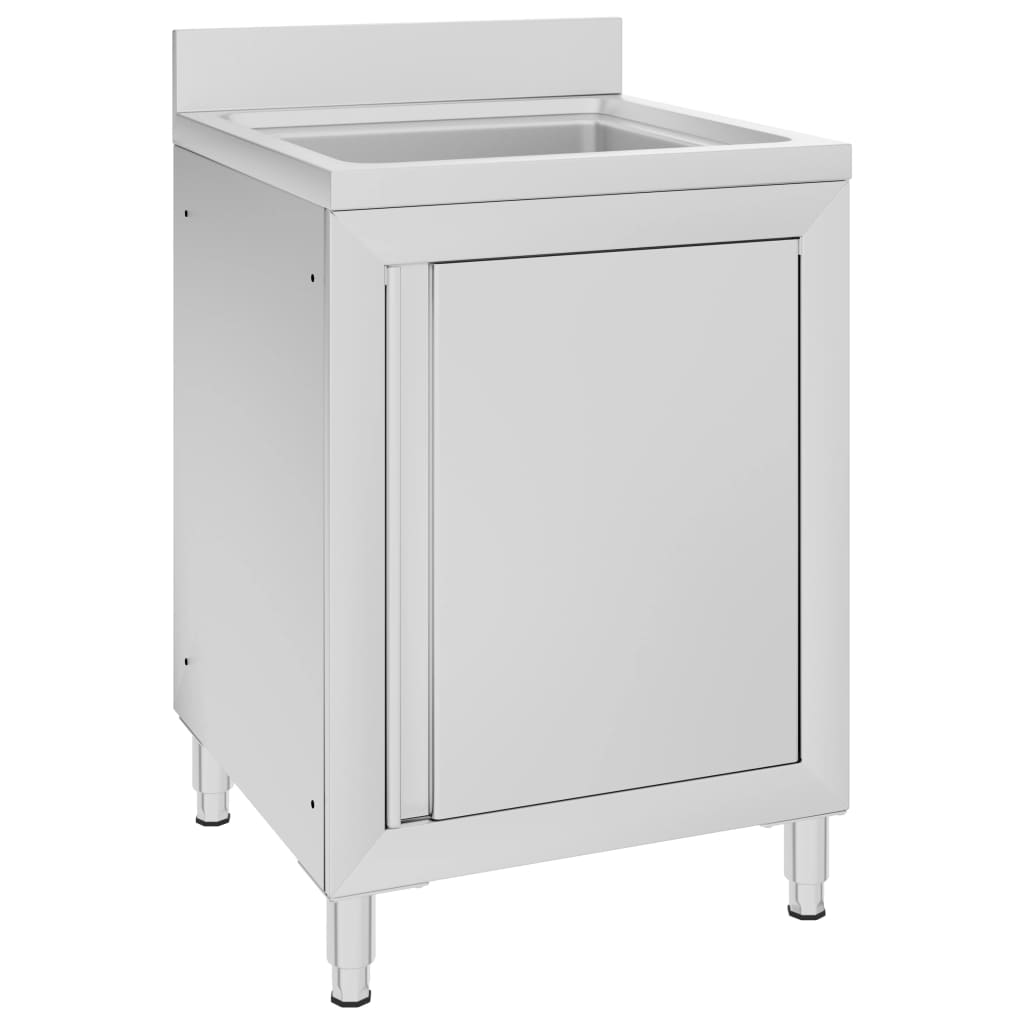 foto del prodotto lavello cucina professionale 60 x 60 x 96 cm acciaio inox 02 0000723