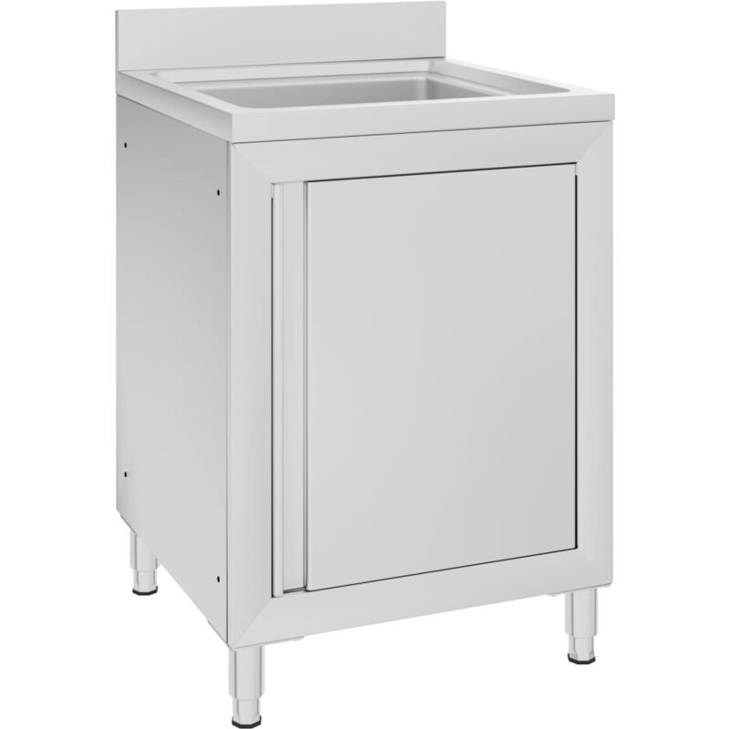 foto del prodotto lavello cucina professionale 60 x 60 x 96 cm acciaio inox 020000723