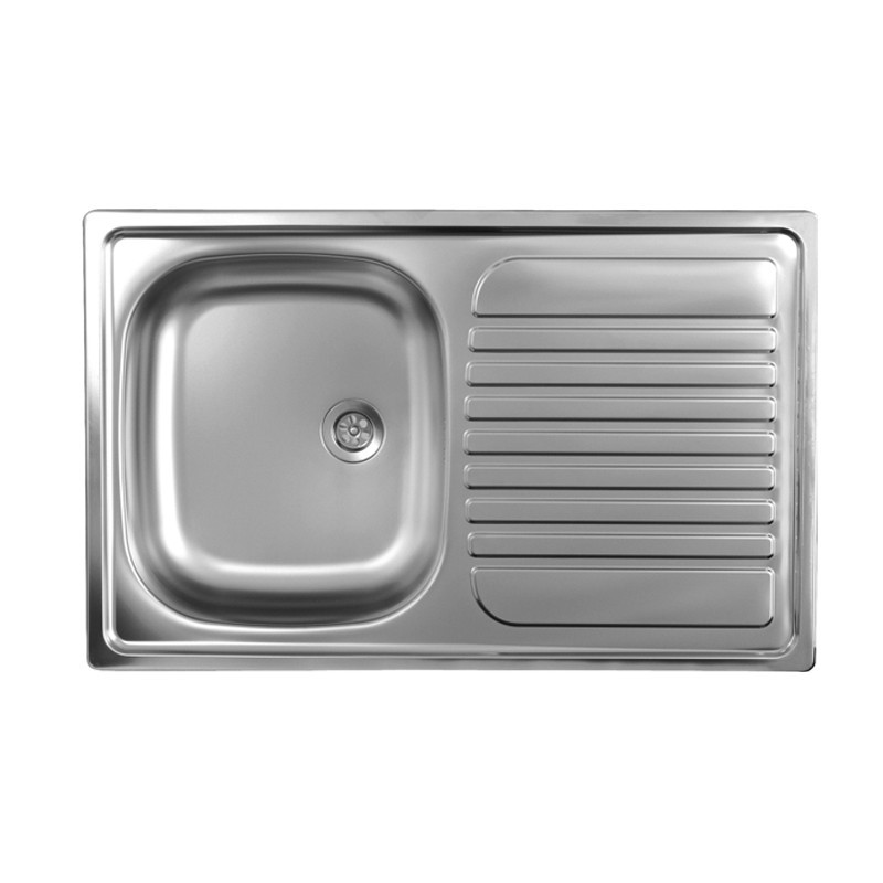 foto del prodotto lavello cucina vasca acciaio inox da incasso gocciolatoio dx 50x79 cm n273dx35 effez