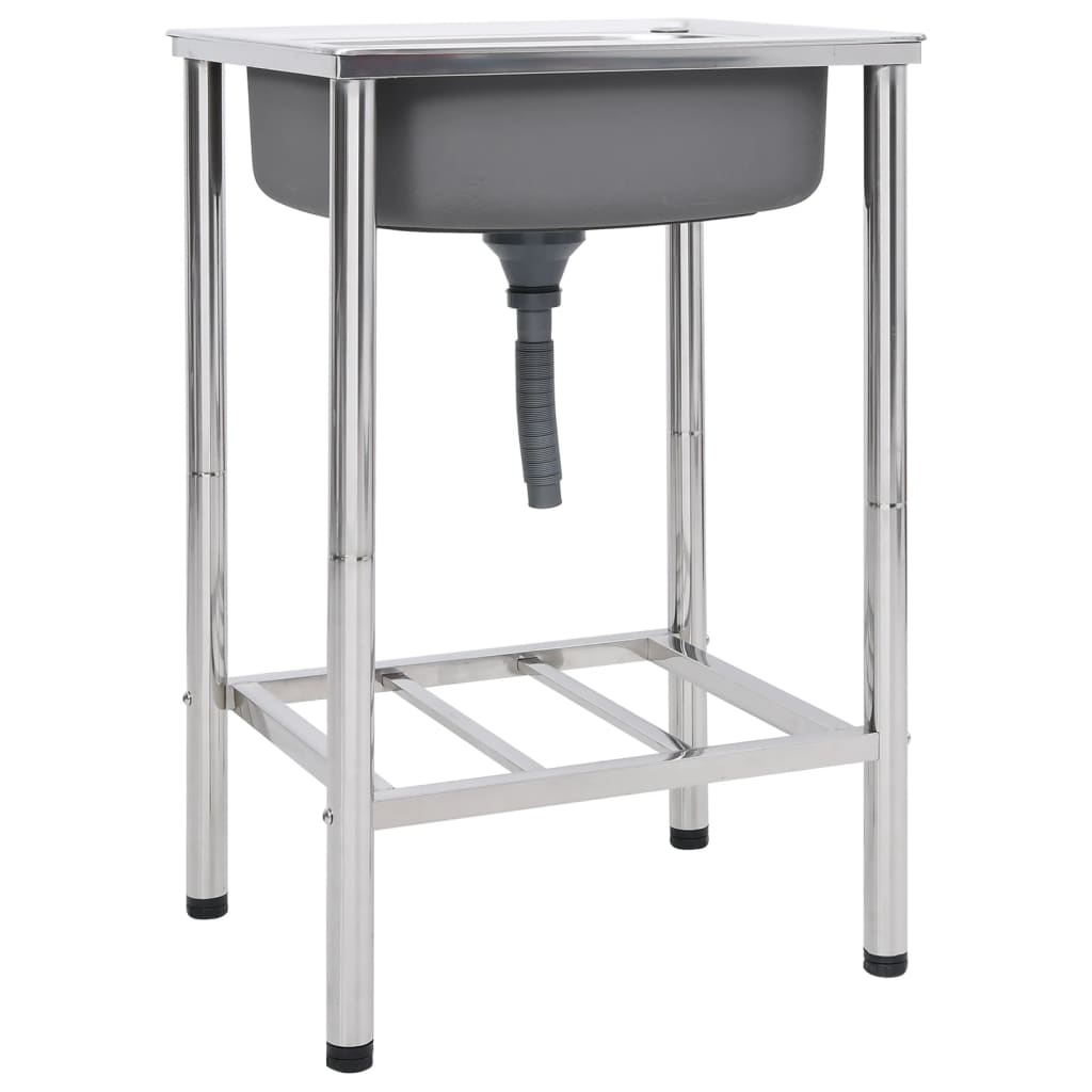 foto del prodotto lavello da campeggio con vasca singola in acciaio inox cod mxl 51249