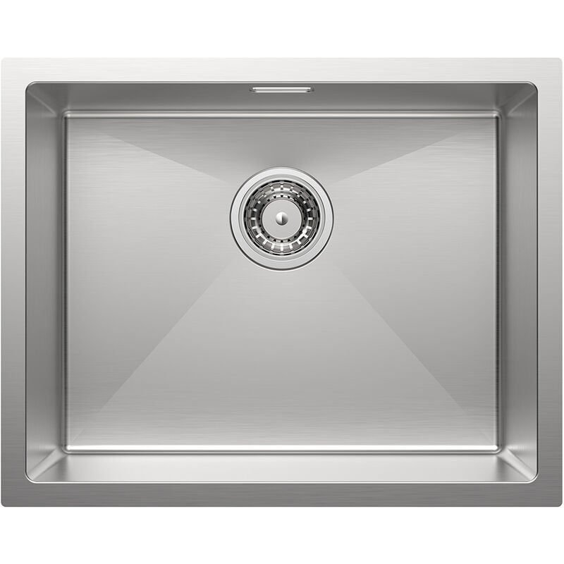 foto del prodotto lavello da cucina 1 vasca 55 x 44 cm lavello incasso in acciaio inox spazzolato con troppopieno e sifone, senza piombo, protezione ambientale