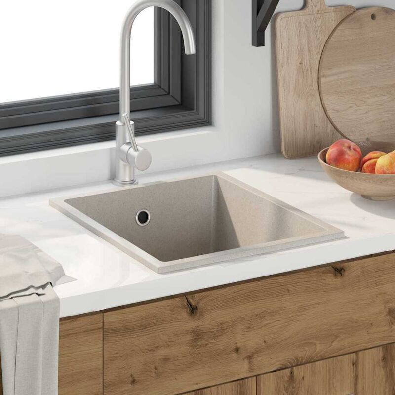 foto del prodotto lavello da cucina beige 38 x 44 x 20 cm granito vidaxl