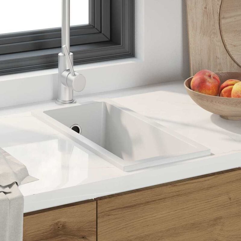 foto del prodotto lavello da cucina bianco 21 x 44 x 14 cm granito vidaxl