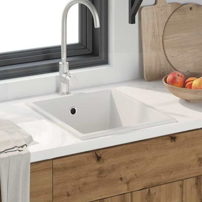foto del prodotto lavello da cucina bianco 38 x 44 x 20 cm granito vidaxl