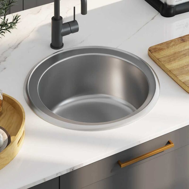 foto del prodotto lavello da cucina con filtro e sifone in acciaio inox vidaxl 778716