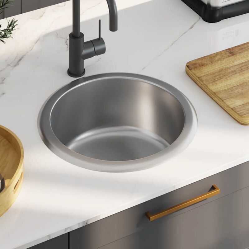 foto del prodotto lavello da cucina con filtro e sifone in acciaio inox vidaxl