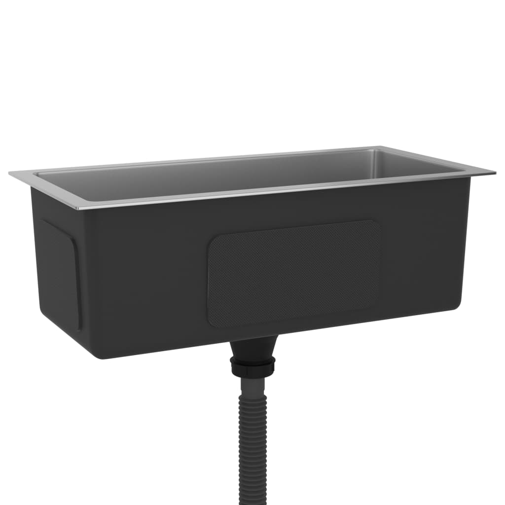 foto del prodotto lavello da cucina fatto a mano lavabo da bagno interno casa 60 x 30 cm acciaio inossidabile argento 02 0002455