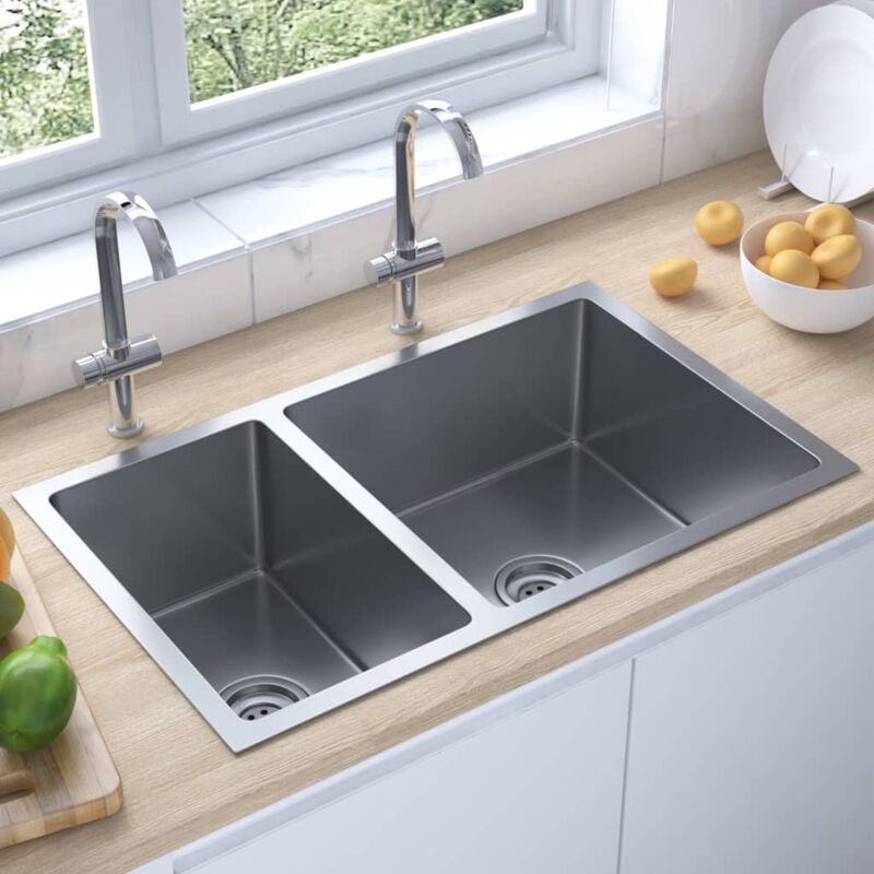 foto del prodotto lavello da cucina in acciaio inossidabile vidaxl